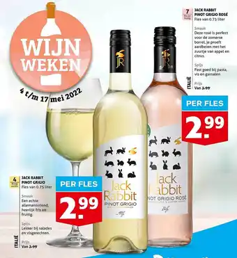 Hoogvliet Jack Rabbit Pinot Grigio Of Jack Rabbit Pinot Grigio Rosé aanbieding