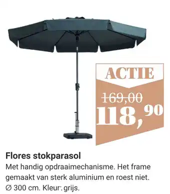 TuinWereld Flores stokparasol aanbieding