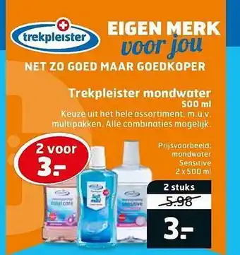 Trekpleister Trekpleister Mondwater 500 Ml aanbieding