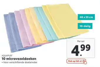 Lidl AQUAPUR 10 microvezeldoeken aanbieding