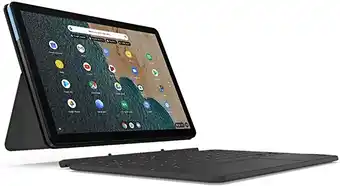 Amazon Lenovo IdeaPad Duet Chromebook WiFi - Tablet 128GB, 4GB RAM, Ice Blue/Iron Grey aanbieding