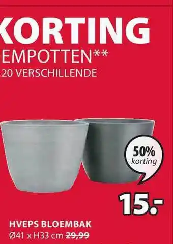 Jysk Hveps Bloembak Ø41 X H33 Cm 50% Korting aanbieding