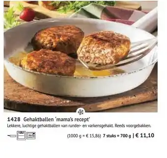 Bofrost Gehaktballen 'Mama's Recept' 700g aanbieding