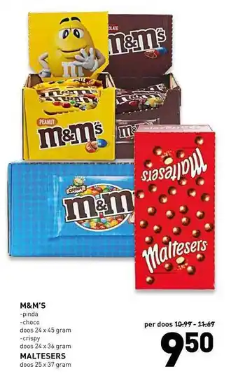 De Kweker M&M's Of Maltesers aanbieding