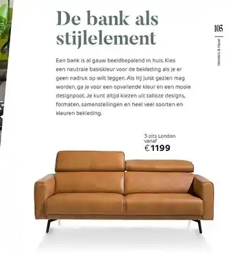 Henders & Hazel 3-Zits Bank London aanbieding