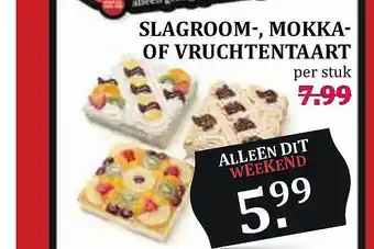 MCD Supermarkt Slagroom-, Mokka- Of Vruchtentaart aanbieding