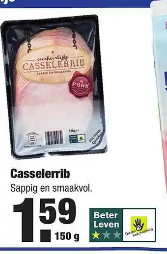 ALDI Casselerrib 150g aanbieding