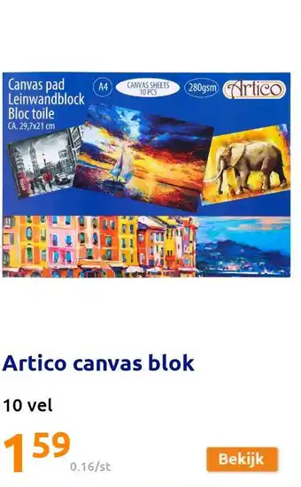 Action Artico canvas blok aanbieding