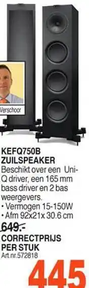 Correct KEFQ750B Zuilspeaker aanbieding