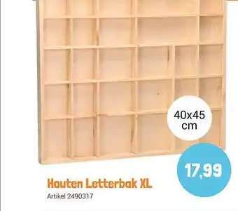 Lobbes Houten Letterbak XL 40x45cm aanbieding