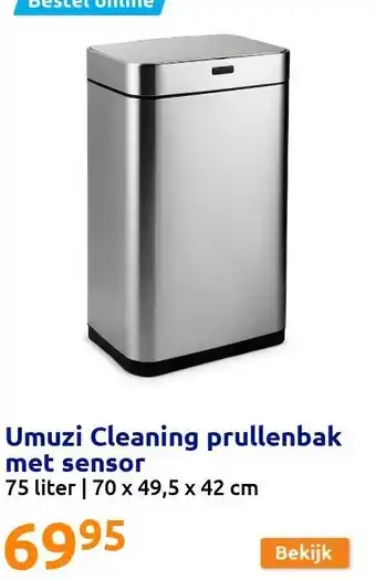 Action Umuzi Cleaning prullenbak met sensor aanbieding