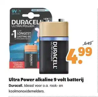 Plentyparts Ultra Power Alkaline 9 Volt Batterij Duracell aanbieding