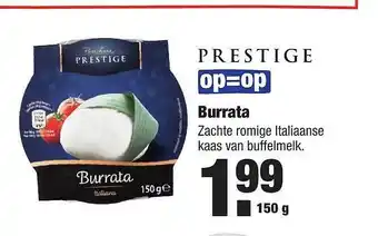 ALDI Prestige Burrata 150g aanbieding