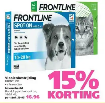 Ranzijn Vlooienbestrijding Frontline 15% Korting 10-20 kilo aanbieding