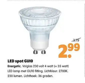 Plentyparts Led Spot GU10 Energetic aanbieding