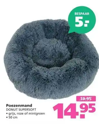 Ranzijn Poezenmand Donut Supersoft 50 cm aanbieding