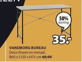 Jysk Vandborg Bureau 50% Korting aanbieding