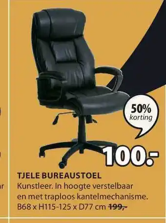 Jysk Tjele Bureaustoel 50% Korting aanbieding