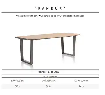 Xooon Faneur 170x100 cm aanbieding