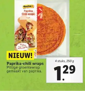 Lidl Paprika-Chili Wraps 250g aanbieding