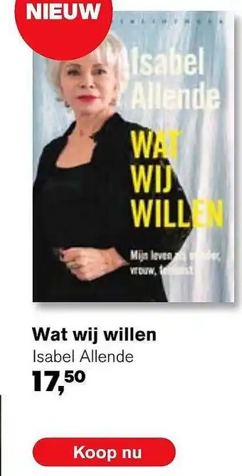 AKO Wat Wij Willen - Isabel Allende aanbieding