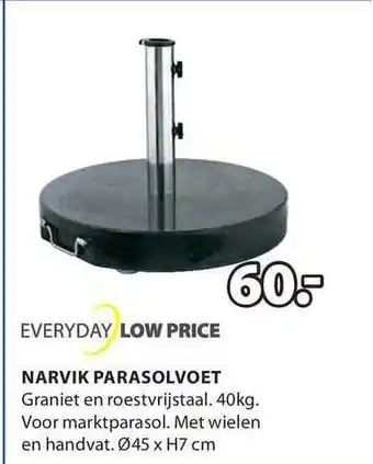 Jysk Narvik Parasolvoer Ø45 X H7 Cm aanbieding