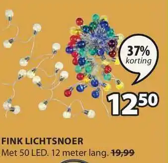 Jysk Fink Lichtsnoer 37% Korting 12m aanbieding