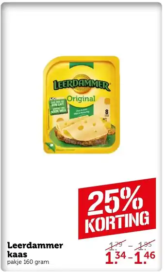 Coop Leerdammer kaas 160g aanbieding