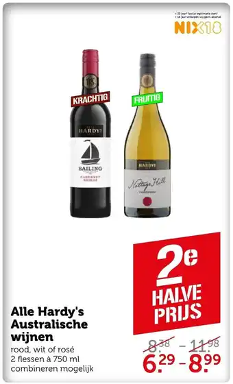 Coop Alle Hardy's Australische wijnen 750 ml aanbieding