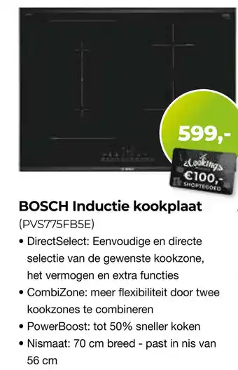 EP BOSCH Inductie kookplaat (PVS775FB5E) aanbieding