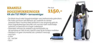 Ivana Kranzle Hogedrukreiniger KR 160 TST Profi + Terrasreiniger aanbieding