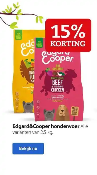 Pets Place Edgard&Cooper Hondenvoer 15% Korting aanbieding