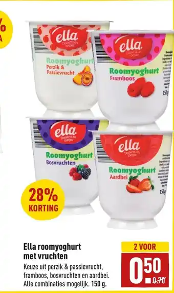 ALDI Ella roomyoghurt met vruchten aanbieding