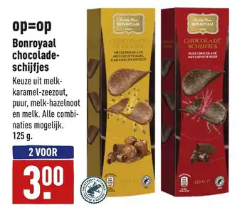 ALDI Bonroyaal chocolade-schijfjes 125g aanbieding