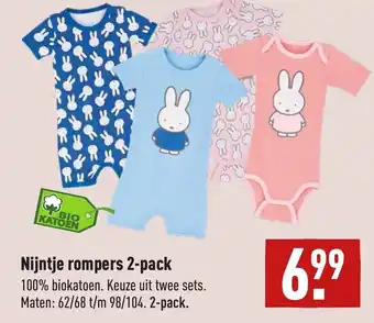 ALDI Nijntje rompers 2-pack aanbieding