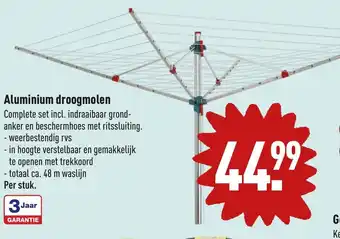 ALDI Aluminium droogmolen aanbieding