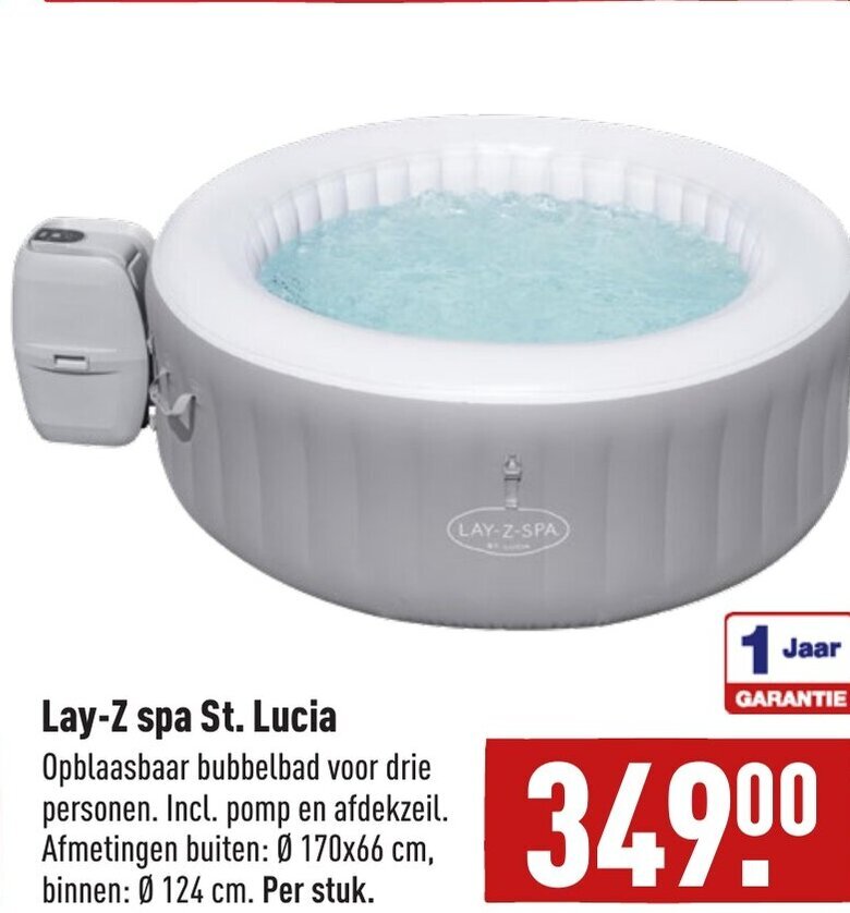 Layz spa st. lucia 124cm aanbieding bij ALDI
