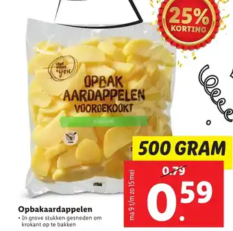 Lidl Opbakaardappelen 500g aanbieding