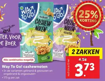 Lidl Way to go! cashewnoten aanbieding