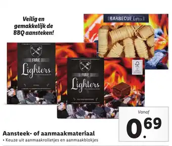 Lidl Aansteek- of aanmaakmateriaal aanbieding