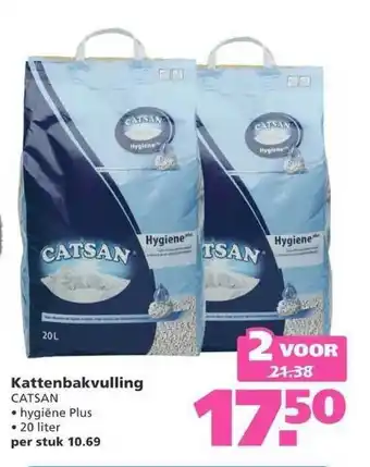 Ranzijn Kattenbakvulling Catsan 20 liter aanbieding