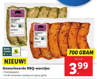 Lidl Gemarineerde BBQ-worstjes 700g aanbieding