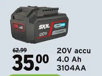 GAMMA SKIL 20V accu 4.0 Ah 3104AA aanbieding