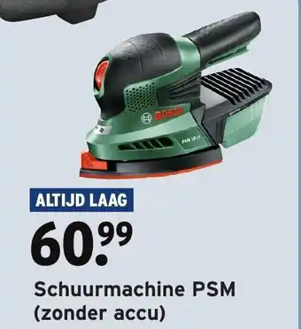 GAMMA Bosch Schuurmachine PSM (zonder accu) aanbieding