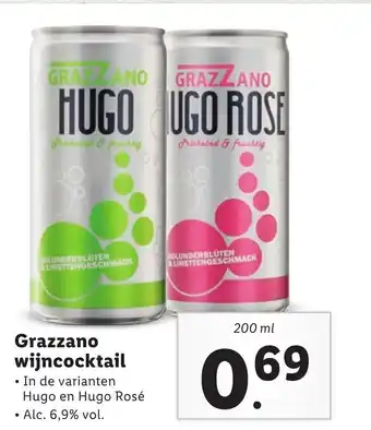 Lidl Grazzano wijncocktail 200ml aanbieding