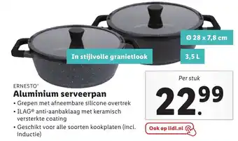 Lidl Ernesto aluminium serveerpan aanbieding