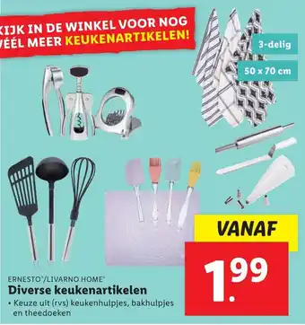 Lidl Ernesto/livarno home diverse keukenartikelen aanbieding