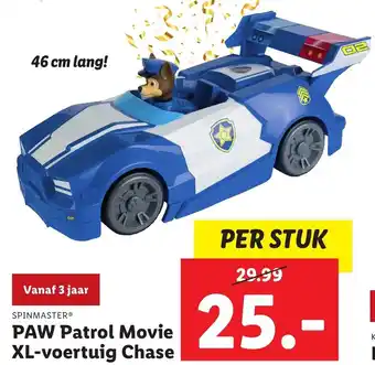 Lidl Spinmaster PAW patrol movie XL-voertuig chase aanbieding