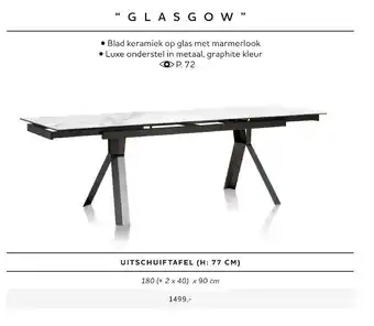 Xooon Glasgow 180 (+ 2 x 40) x 90 cm aanbieding