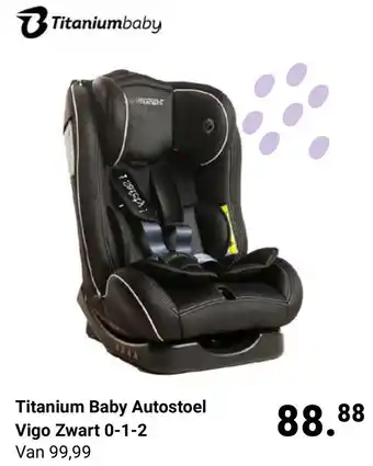 Van Asten BabySuperstore Titanium Baby Autostoel Vigo Zwart 0-1-2 aanbieding